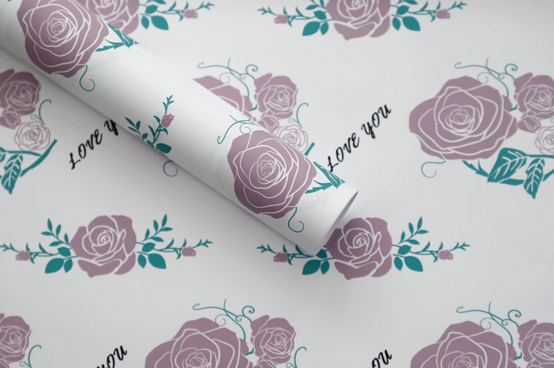 MYHC-47 Blumen-Geschenkpapier mit geringer Sättigung aus Rindsleder
