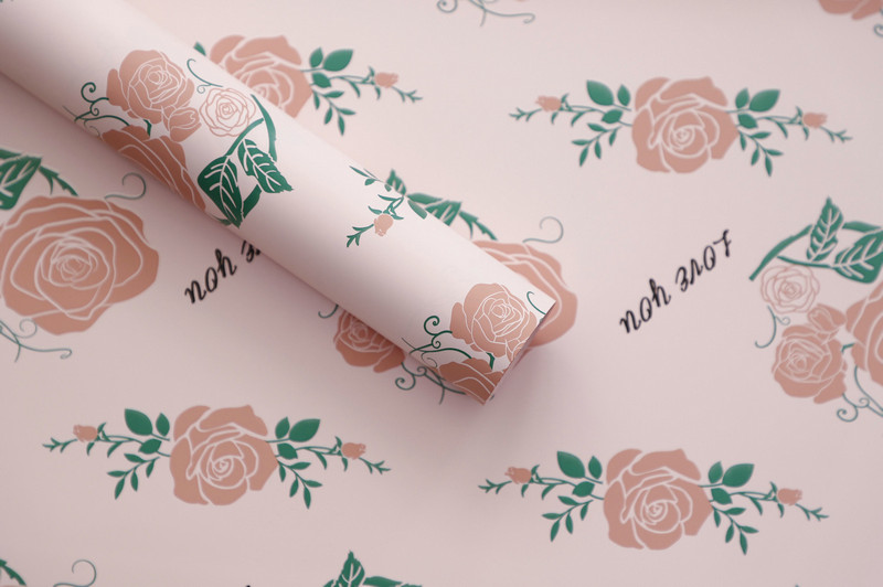 MYHC-47 Blumen-Geschenkpapier mit geringer Sättigung aus Rindsleder