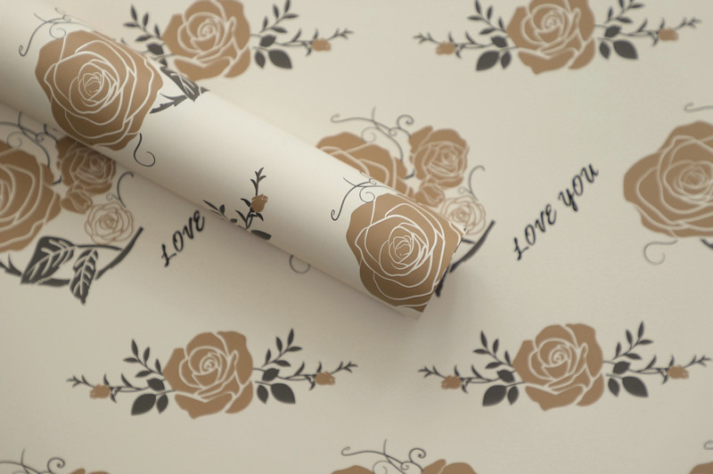 MYHC-47 Blumen-Geschenkpapier mit geringer Sättigung aus Rindsleder
