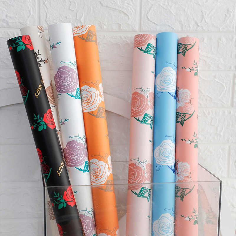 MYHC-47 Blumen-Geschenkpapier mit geringer Sättigung aus Rindsleder