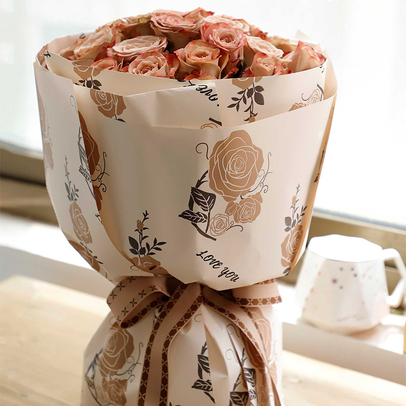 MYHC-47 Blumen-Geschenkpapier mit geringer Sättigung aus Rindsleder