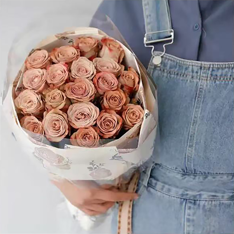 MYHC-47 Blumen-Geschenkpapier mit geringer Sättigung aus Rindsleder