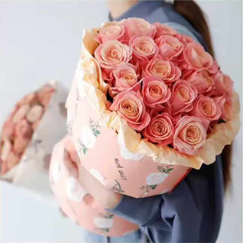 MYHC-47 Blumen-Geschenkpapier mit geringer Sättigung aus Rindsleder