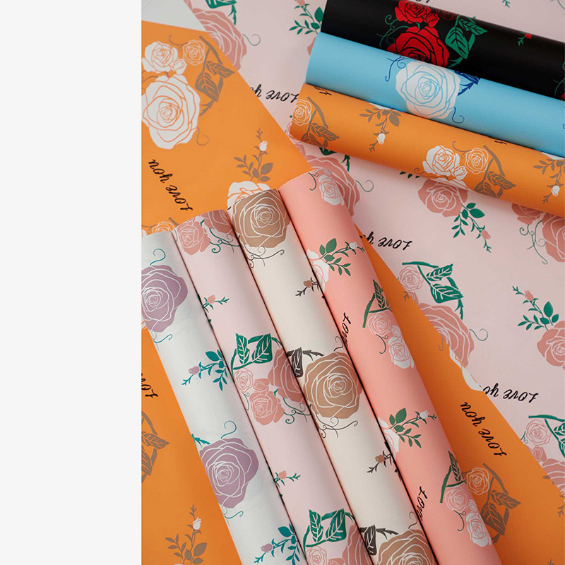 MYHC-47 Blumen-Geschenkpapier mit geringer Sättigung aus Rindsleder