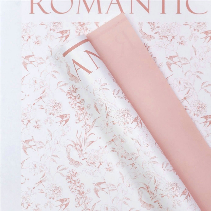 MYHC-49 Einseitiges Geschenkpapier mit frischem, mattem Blumenmuster