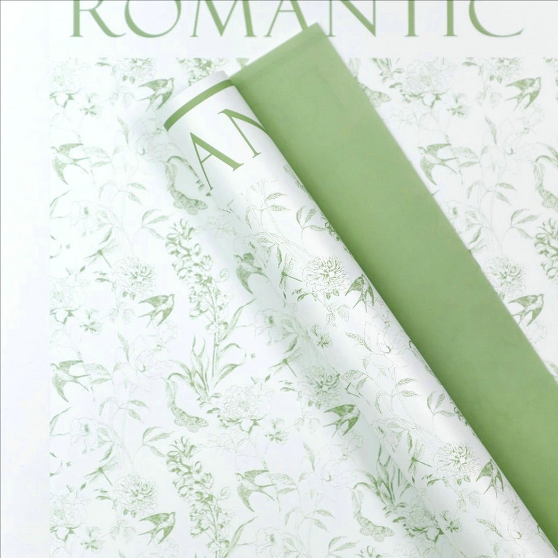 MYHC-49 Einseitiges Geschenkpapier mit frischem, mattem Blumenmuster