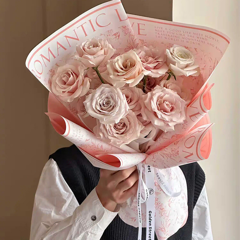 MYHC-49 Einseitiges Geschenkpapier mit frischem, mattem Blumenmuster