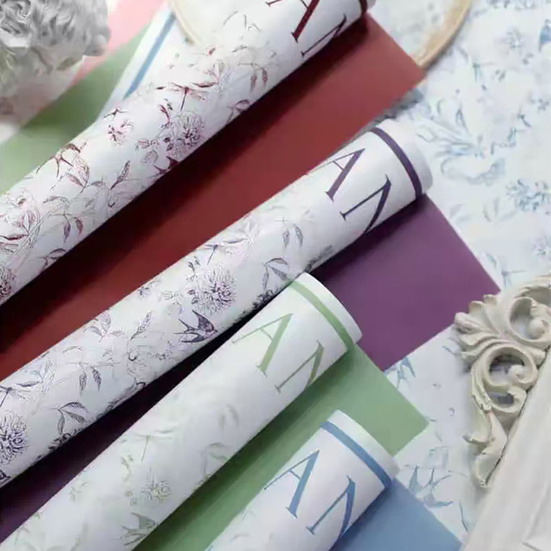 MYHC-49 Einseitiges Geschenkpapier mit frischem, mattem Blumenmuster