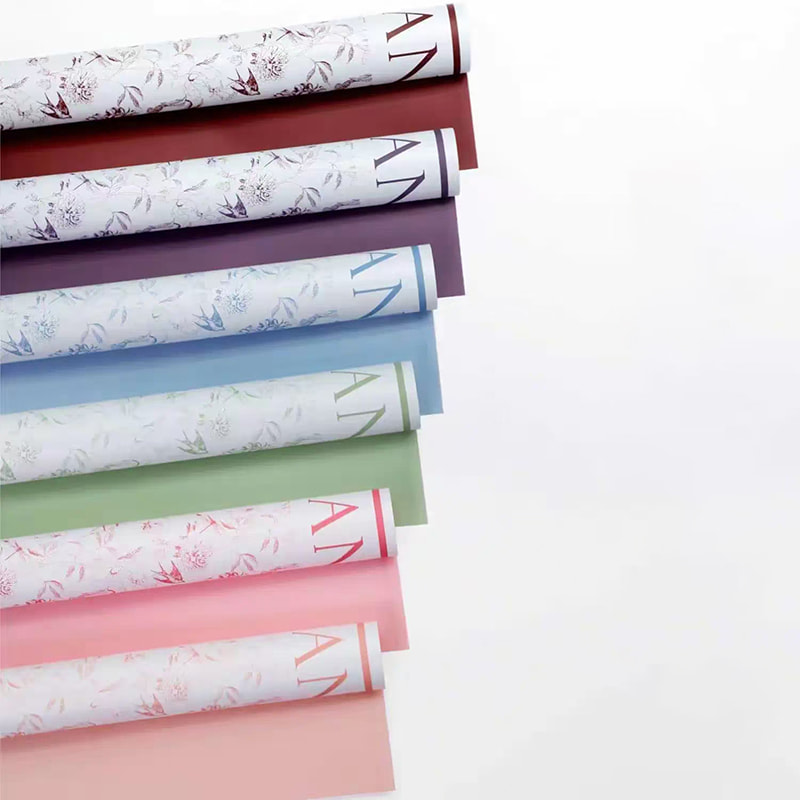 MYHC-49 Einseitiges Geschenkpapier mit frischem, mattem Blumenmuster