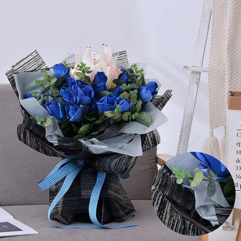 MYHC-51 Seidenförmiges, durchscheinendes, mattes Blumen-Geschenkpapier