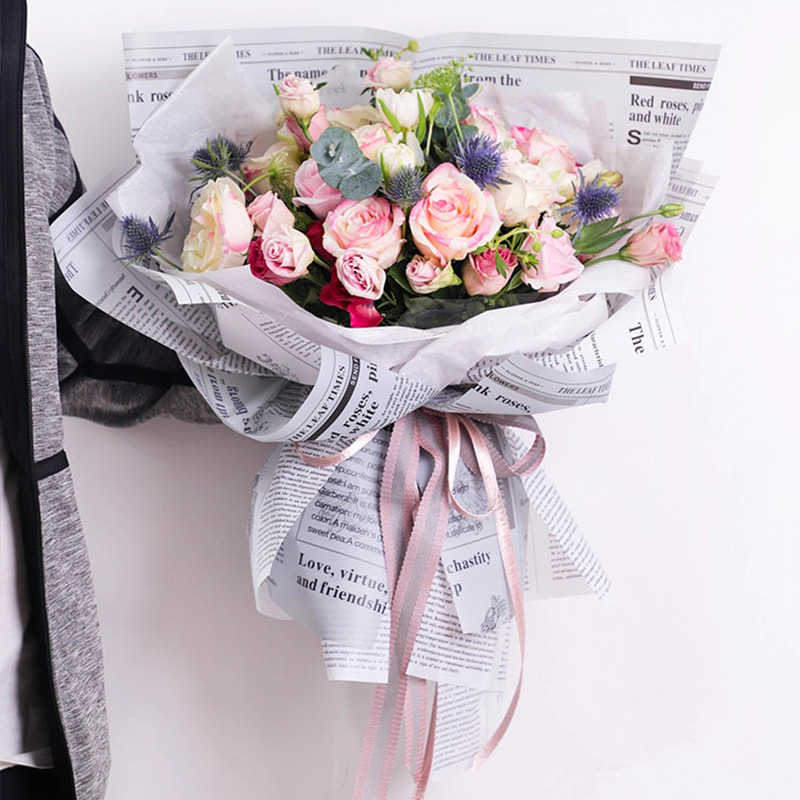 MYHC-52 Herb Golden Light Mattfolie 57×57cm (±2cm) Blumenverpackungsfolie aus Kunststoff