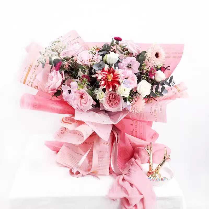 MYHC-52 Herb Golden Light Mattfolie 57×57cm (±2cm) Blumenverpackungsfolie aus Kunststoff