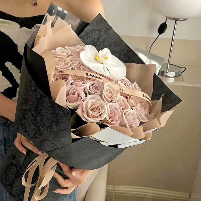 MYHC-56 Geschenkpapier mit Reliefdruck, einfarbig, Baumwollblumen