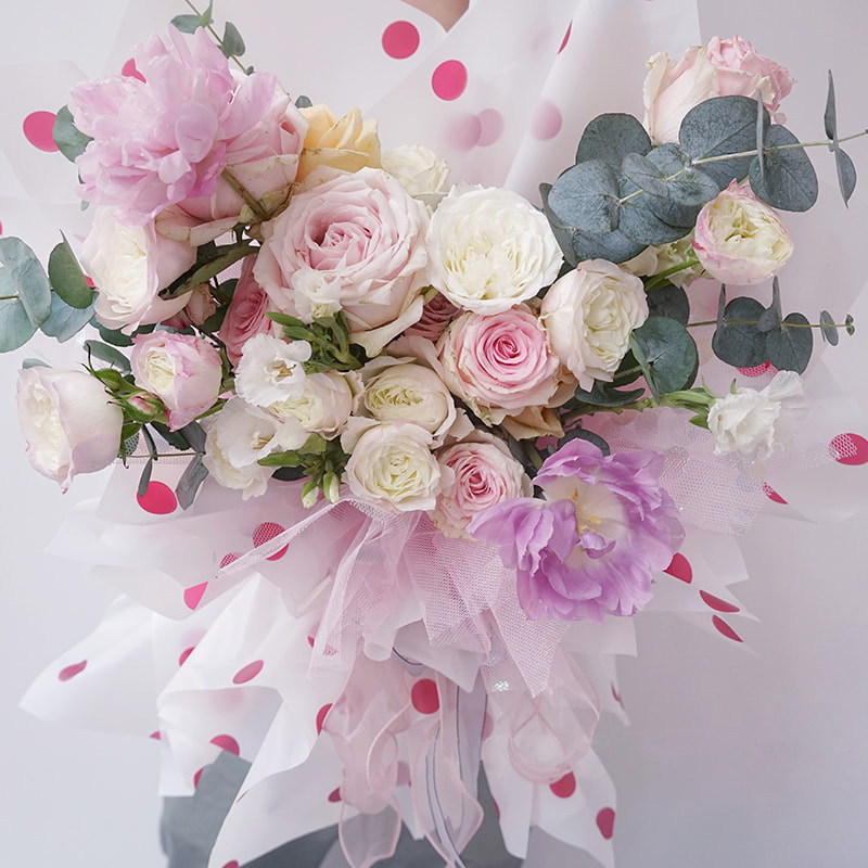 MYHC-58 Gepunktetes Blumen-Geschenkpapier aus Baumwolle