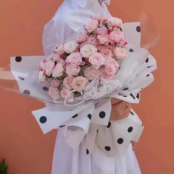 MYHC-58 Gepunktetes Blumen-Geschenkpapier aus Baumwolle
