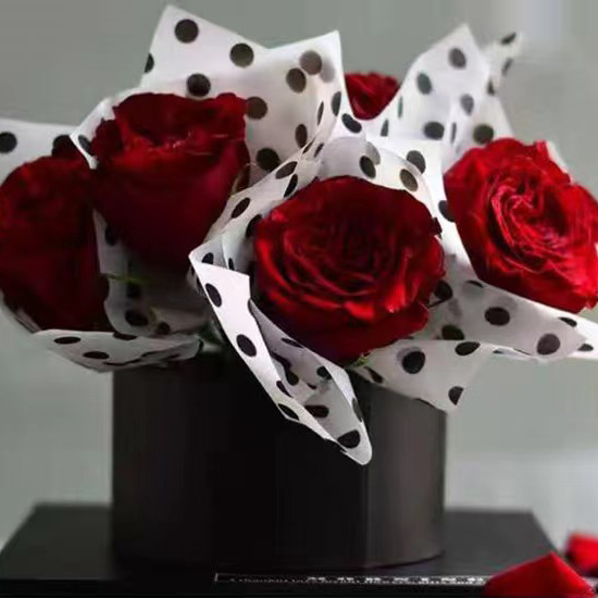 MYHC-58 Gepunktetes Blumen-Geschenkpapier aus Baumwolle