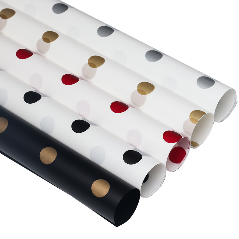 MYHC-58 Gepunktetes Blumen-Geschenkpapier aus Baumwolle