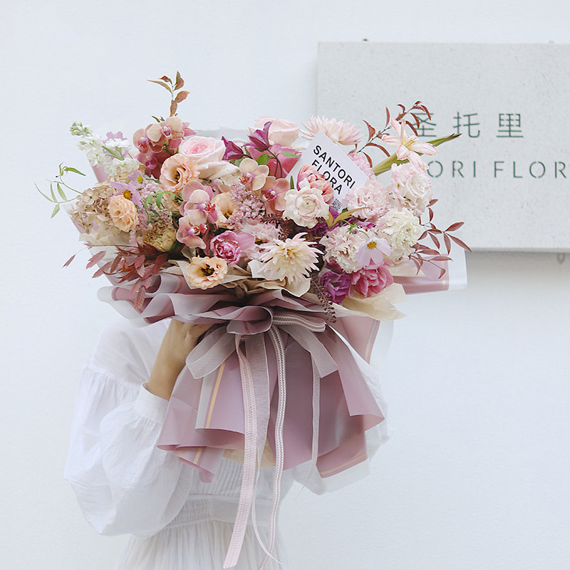 MYHC-61 Geschenkpapier mit weißem Rand und goldenem Rand, matte Folie, mattes Blumen-Geschenkpapier