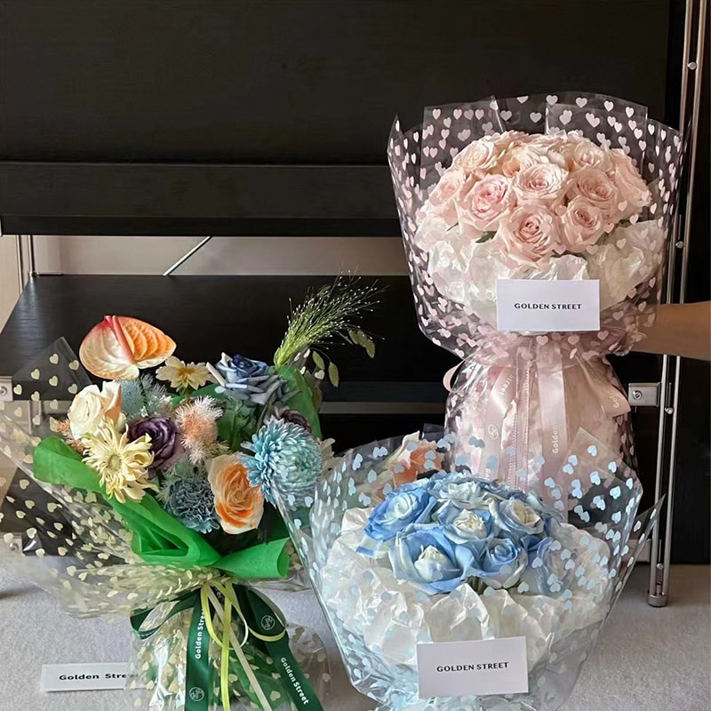 MYHC-62 Even Love Dekoration OPP Transparentes Blumen-Geschenkpapier