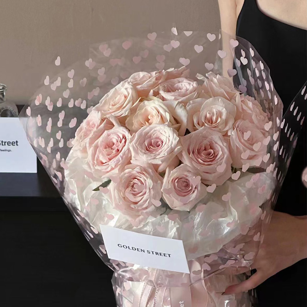 MYHC-62 Even Love Dekoration OPP Transparentes Blumen-Geschenkpapier