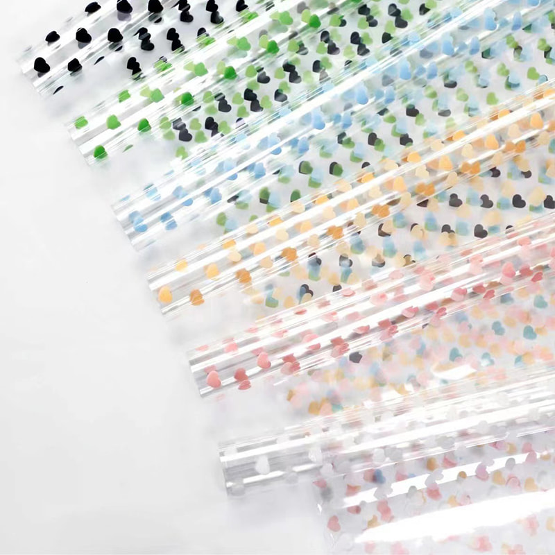 MYHC-62 Even Love Dekoration OPP Transparentes Blumen-Geschenkpapier