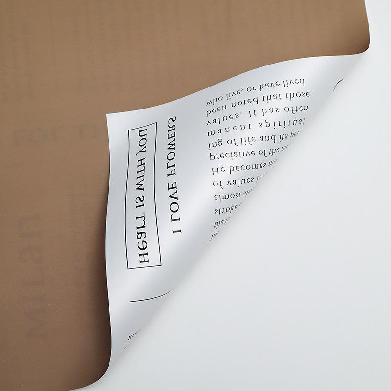 MYHC-64 Einseitige weiße englische Zeitung, Perlglanzfolie, Rindsleder-Blumenverpackungsfolie