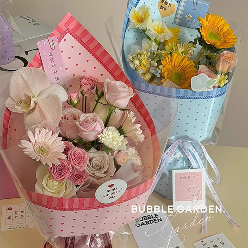 MYHC-65 Prinzessinnenkleid, helle Kunststoff-Blumenverpackungsfolie