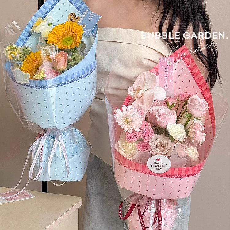 MYHC-65 Prinzessinnenkleid, helle Kunststoff-Blumenverpackungsfolie