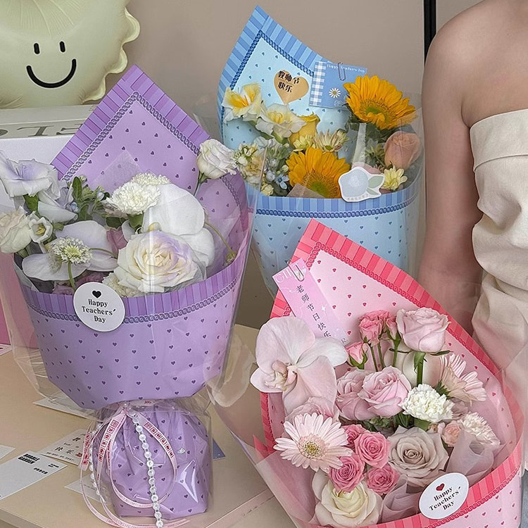 MYHC-65 Prinzessinnenkleid, helle Kunststoff-Blumenverpackungsfolie