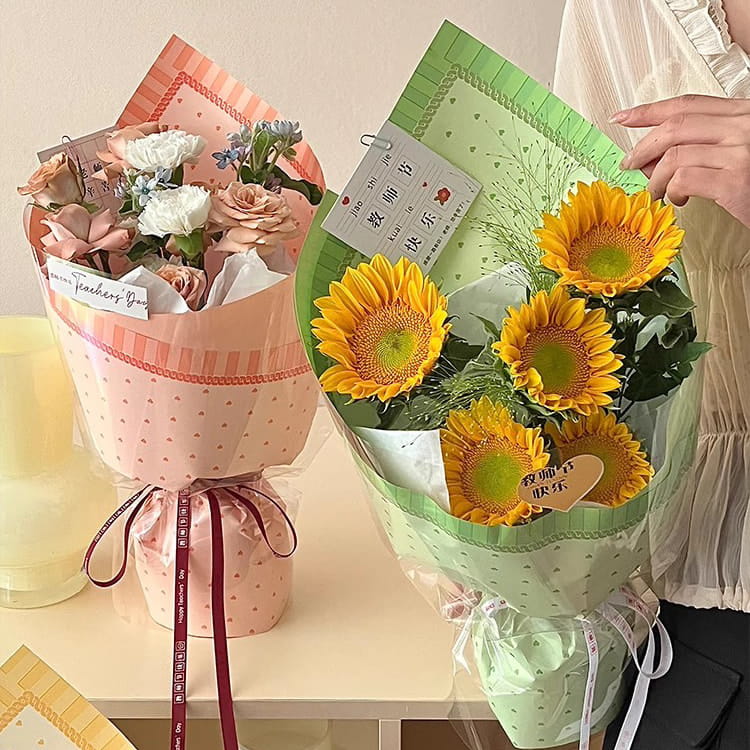 MYHC-65 Prinzessinnenkleid, helle Kunststoff-Blumenverpackungsfolie