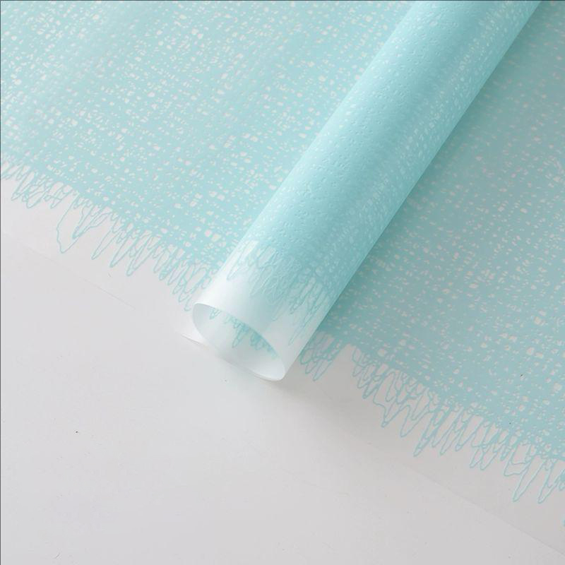 MYHC-67 Kunststoff-Blumenverpackungsfolie mit transparentem Boden, einfarbig, gewebtes Stoffmuster