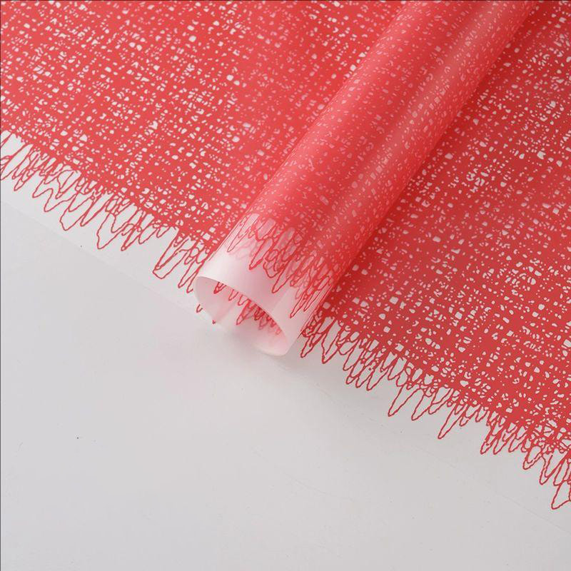 MYHC-67 Kunststoff-Blumenverpackungsfolie mit transparentem Boden, einfarbig, gewebtes Stoffmuster