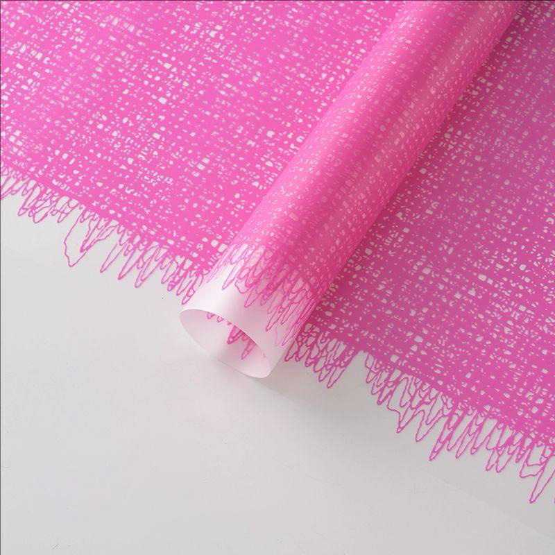 MYHC-67 Kunststoff-Blumenverpackungsfolie mit transparentem Boden, einfarbig, gewebtes Stoffmuster