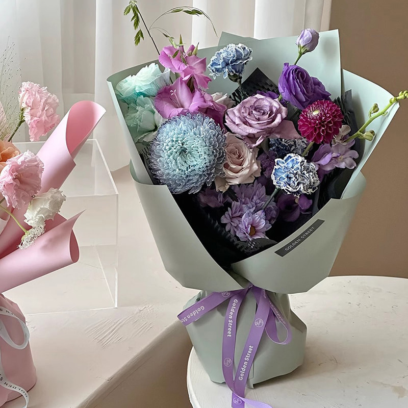 MYHC-68 Pearl Film 8 Seide 45×50 cm (±2 cm), einfarbiges Blumen-Geschenkpapier