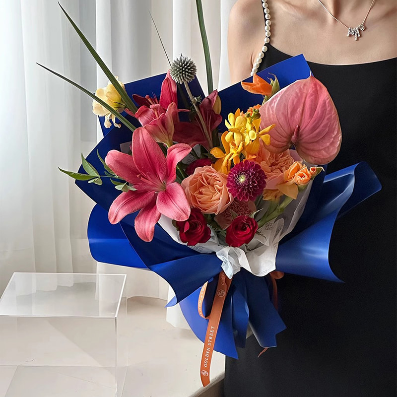 MYHC-68 Pearl Film 8 Seide 45×50 cm (±2 cm), einfarbiges Blumen-Geschenkpapier