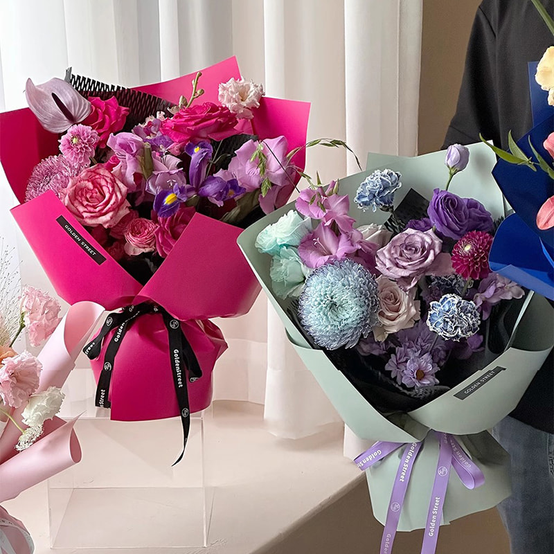 MYHC-68 Pearl Film 8 Seide 45×50 cm (±2 cm), einfarbiges Blumen-Geschenkpapier