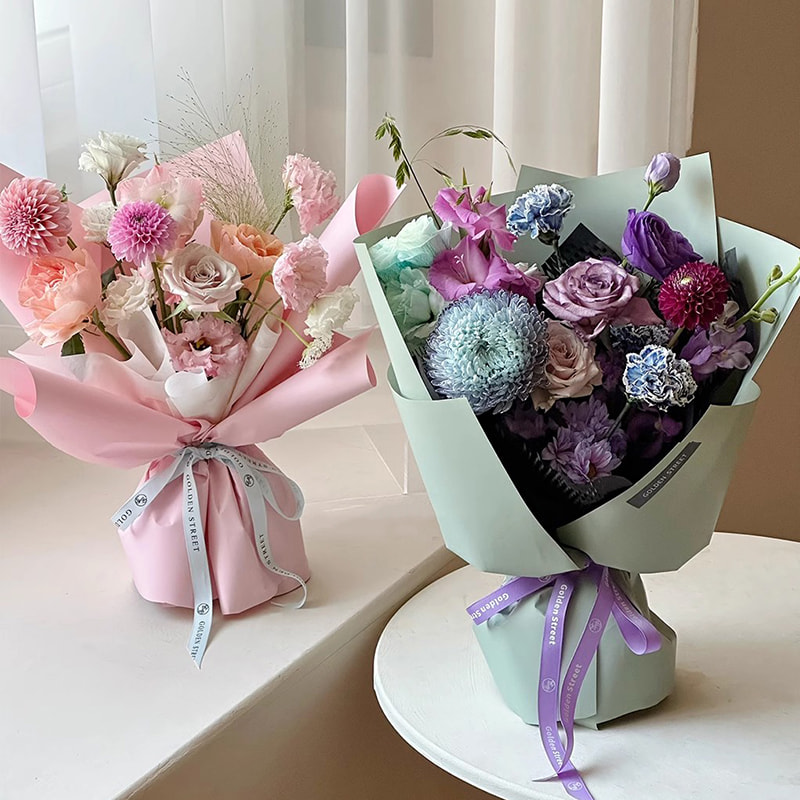 MYHC-68 Pearl Film 8 Seide 45×50 cm (±2 cm), einfarbiges Blumen-Geschenkpapier