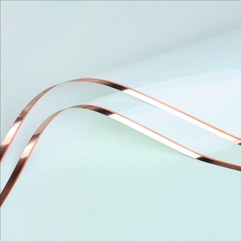MYHC-72 Einfarbige Goldkante Wasserlichtfolie Transparente Blumenverpackungsfolie