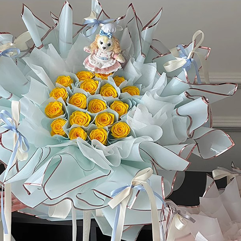 MYHC-72 Einfarbige Goldkante Wasserlichtfolie Transparente Blumenverpackungsfolie