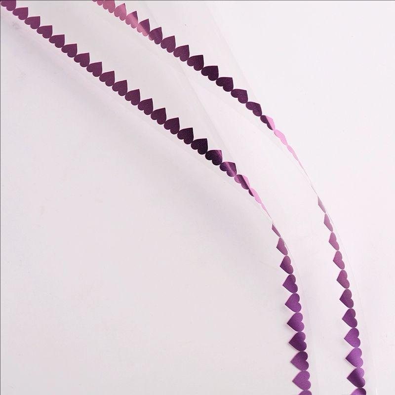 MYHC-73 Spitzen-Glitzerfolie Opp transparente Blumenverpackungsfolie