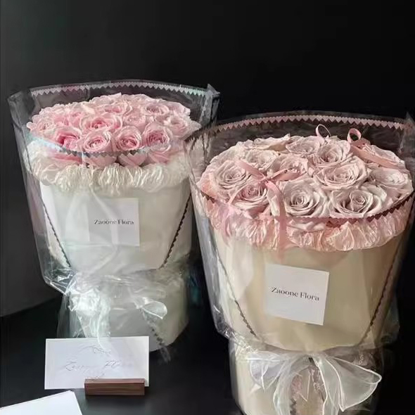 MYHC-73 Spitzen-Glitzerfolie Opp transparente Blumenverpackungsfolie