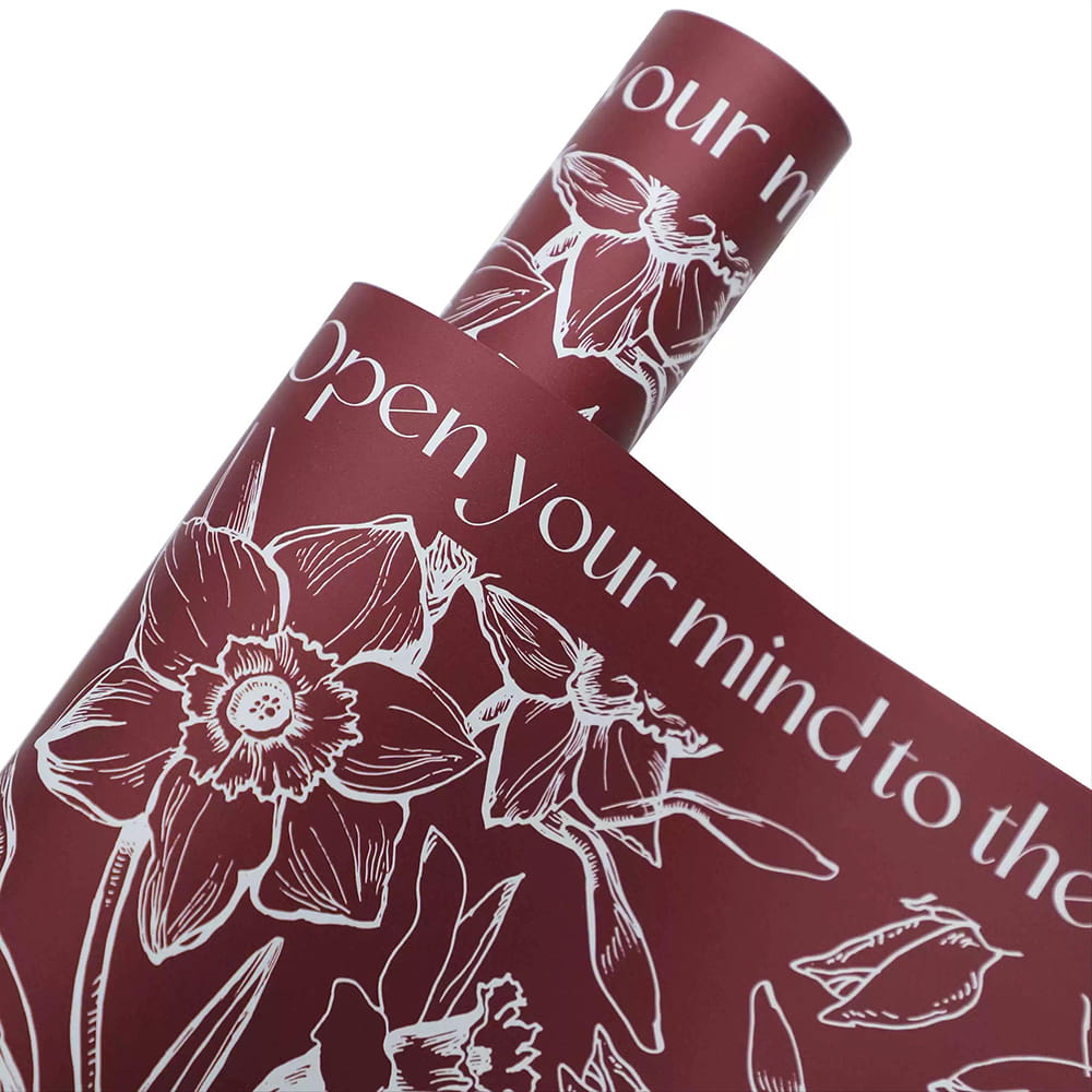 MYHC-77 Daffodils Lines Bopp Blumen-Geschenkpapier mit Perlglanzfolie