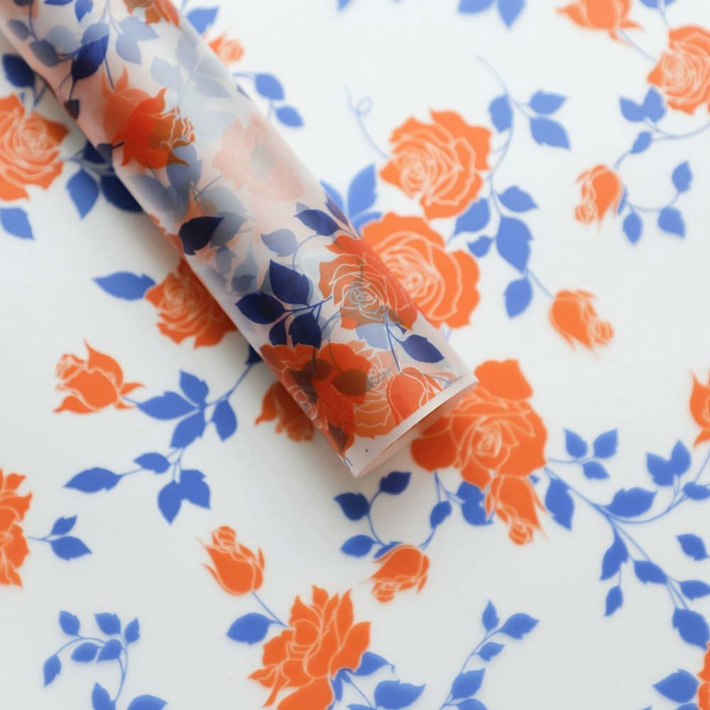 MYHC-79 Rosendruck, zweifarbige, transparente Blumenverpackungsfolie