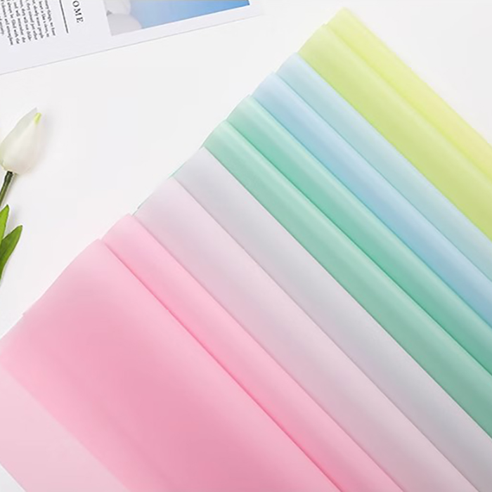 Mattes, einfarbiges, durchscheinendes Blumen-Geschenkpapier