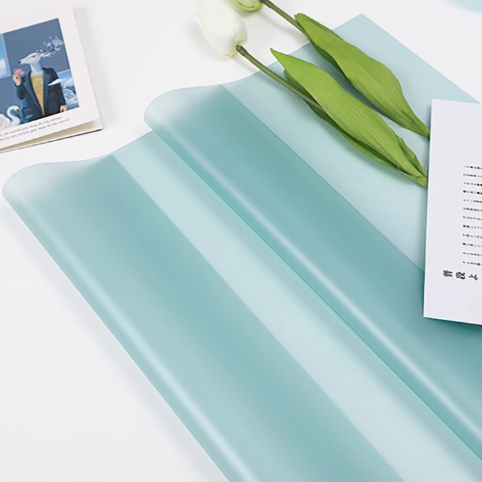 Mattes, einfarbiges, durchscheinendes Blumen-Geschenkpapier