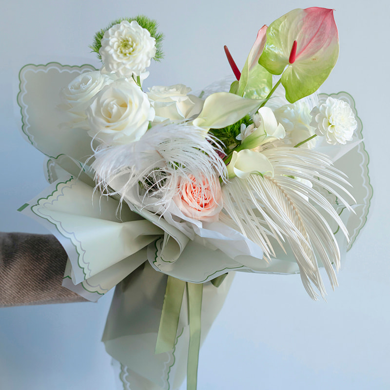 Blumen-Geschenkpapier aus Blütenblatt-Gelee-Folie
