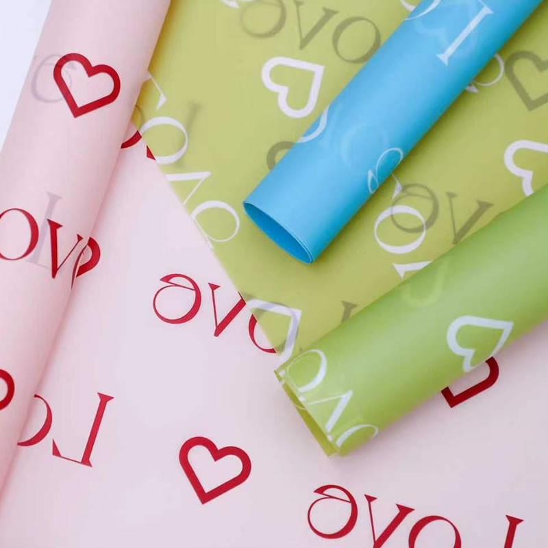 Liebesbriefe-Druckdesign, Blumenverpackung, Nossa-Papier mit wasserfester Beschichtung, bunt