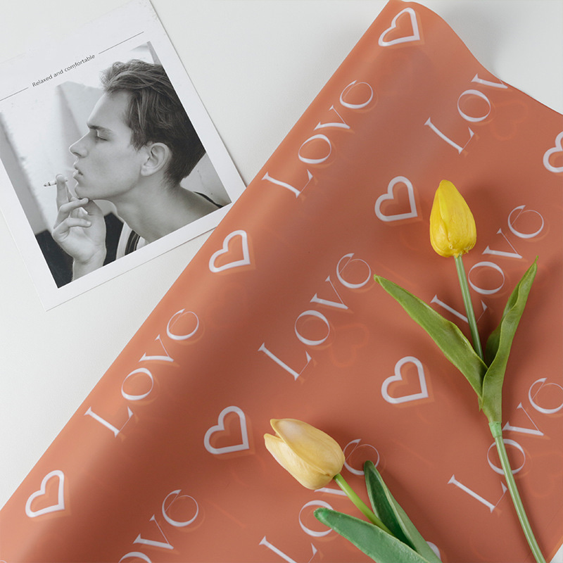 Liebesbriefe-Druckdesign, Blumenverpackung, Nossa-Papier mit wasserfester Beschichtung, bunt