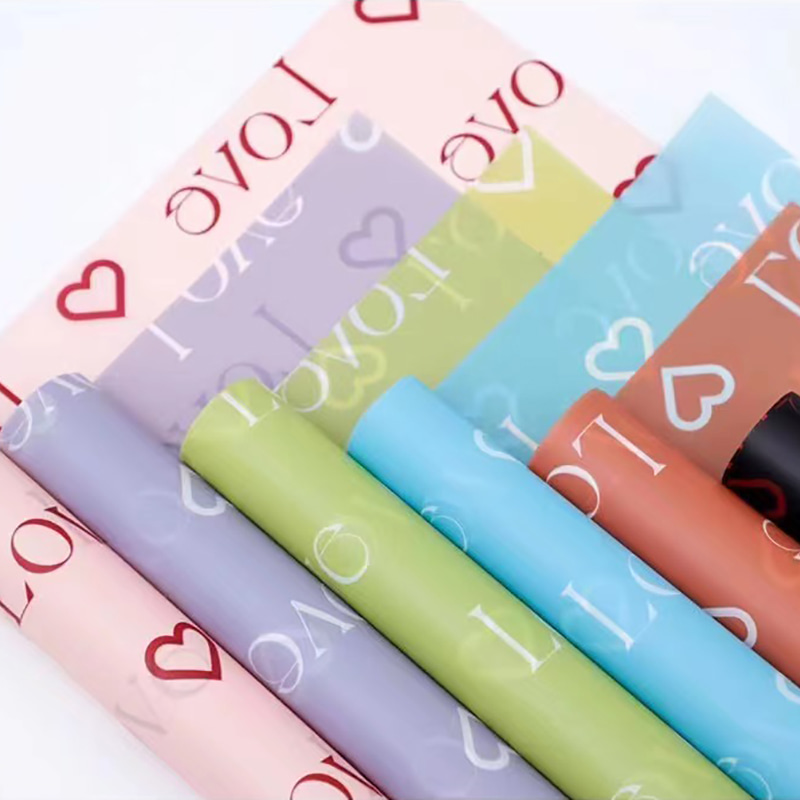 Liebesbriefe-Druckdesign, Blumenverpackung, Nossa-Papier mit wasserfester Beschichtung, bunt