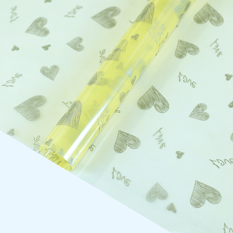 Love Print Design Blumenverpackungspapier, wasserfest, verdickt, einseitig beschichtet